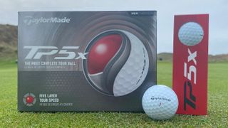 Photo of the TaylorMade 2024 TP5x golf ball