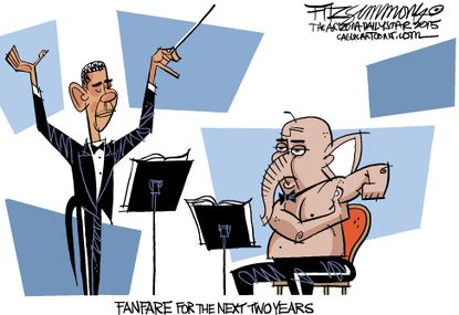 Obama cartoon U.S. GOP Congress