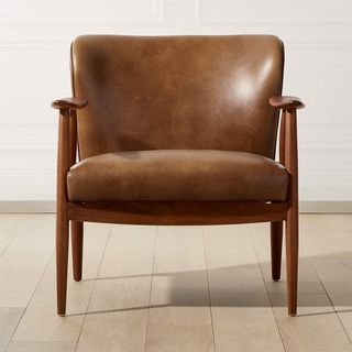 Troubadour Saddle Leather Wood Frame Chair