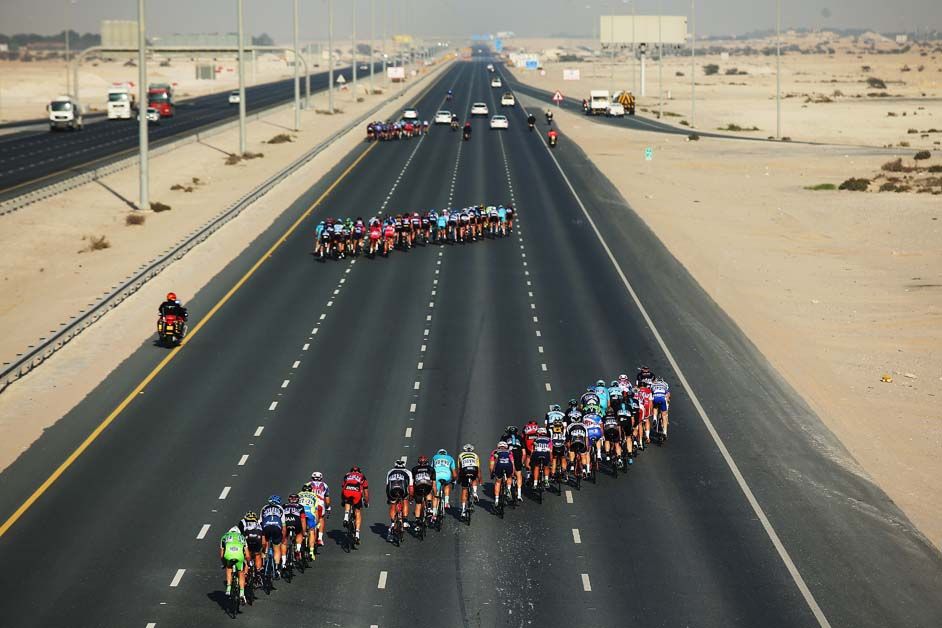 Echelons at the Tour of Oman