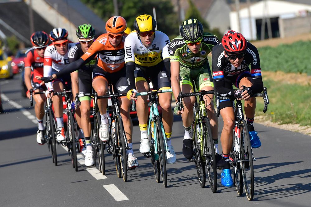The early breakaway at Paris-Tours