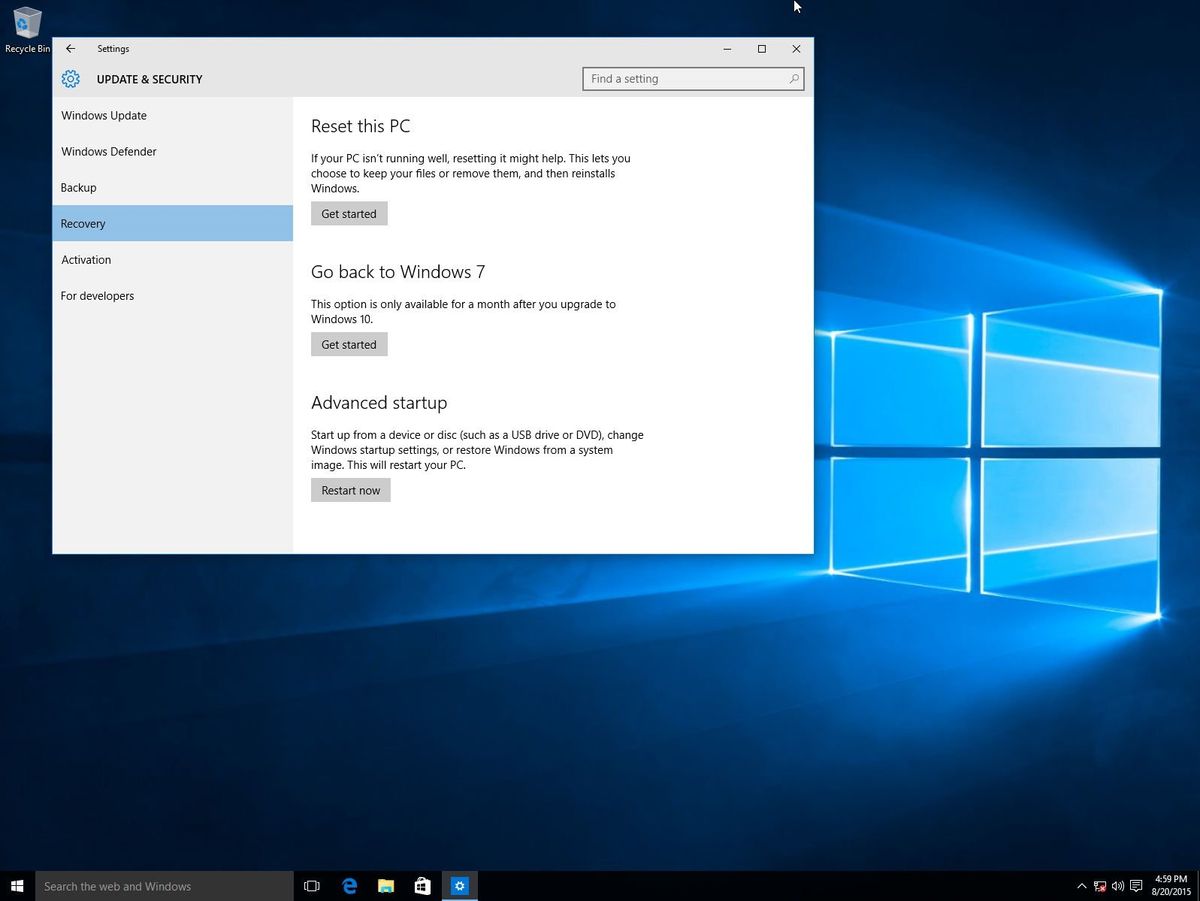 downgrade windows 10 pro to windows home