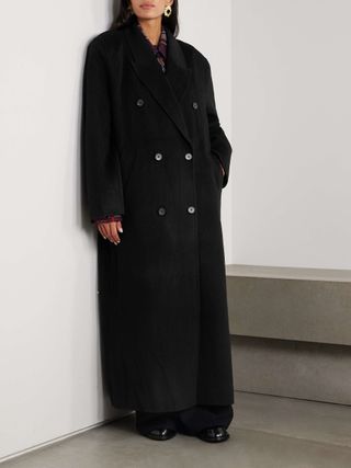 Gaia Double-Breasted Wool-Blend Coat