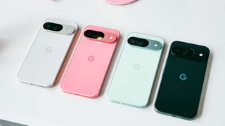 Google Pixel 9 in 4 different colors.