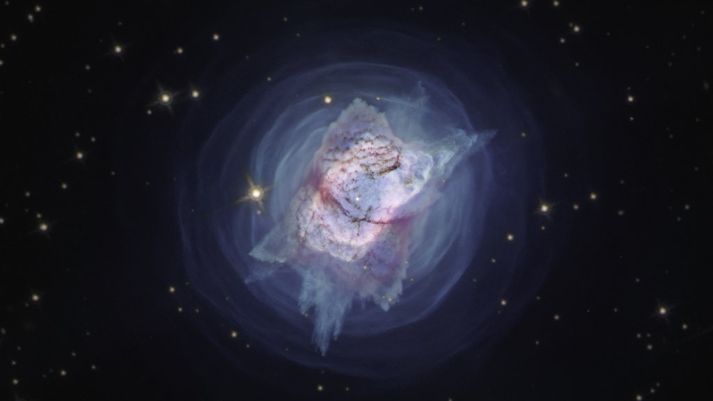 Astronomers pierce cosmic dust to study the anatomy of a dying star