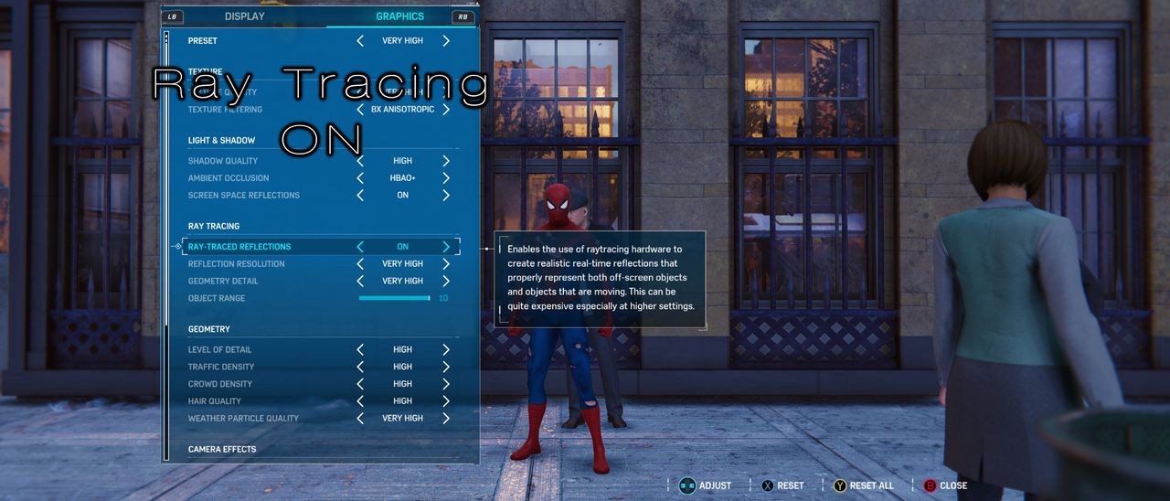 Marvel's Spider-Man Ray-Tracing Comparisons