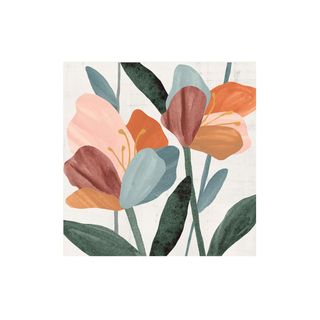 A wall artwork canvas with flowers