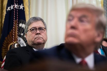 Attorney General William Barr and President Trump.