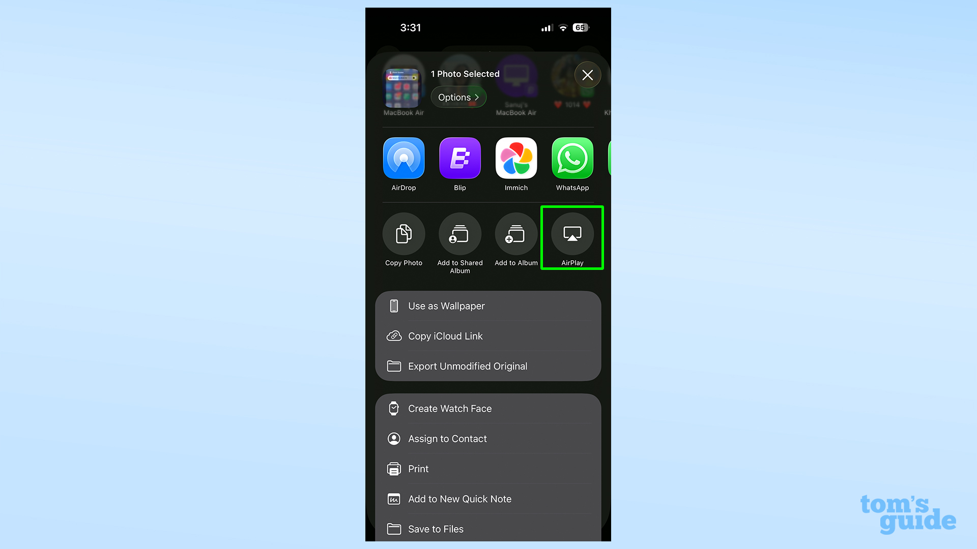 iPhone AirPlay to Mac AirPlay photo