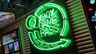 Xbox Game Pass logo neon light
