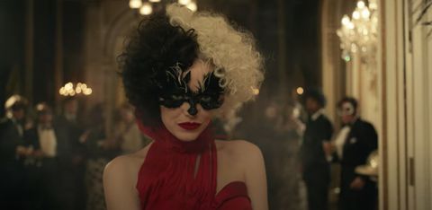 Emma Stone as Cruella. 