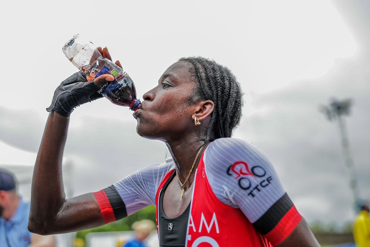 Picture by Alex Whitehead/SWpix.com - 10/08/2023 - Road Cycling - 2023 UCI Cycling World Championships - Stirling, Scotland - Women&acirc;s Elite Time Trial - Teniel Campbell of Trinidad and Tobago after competing in the Women's Elite Time Trial
