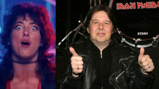 Lizzy Rain in 2026, next to a picture of Clive Burr