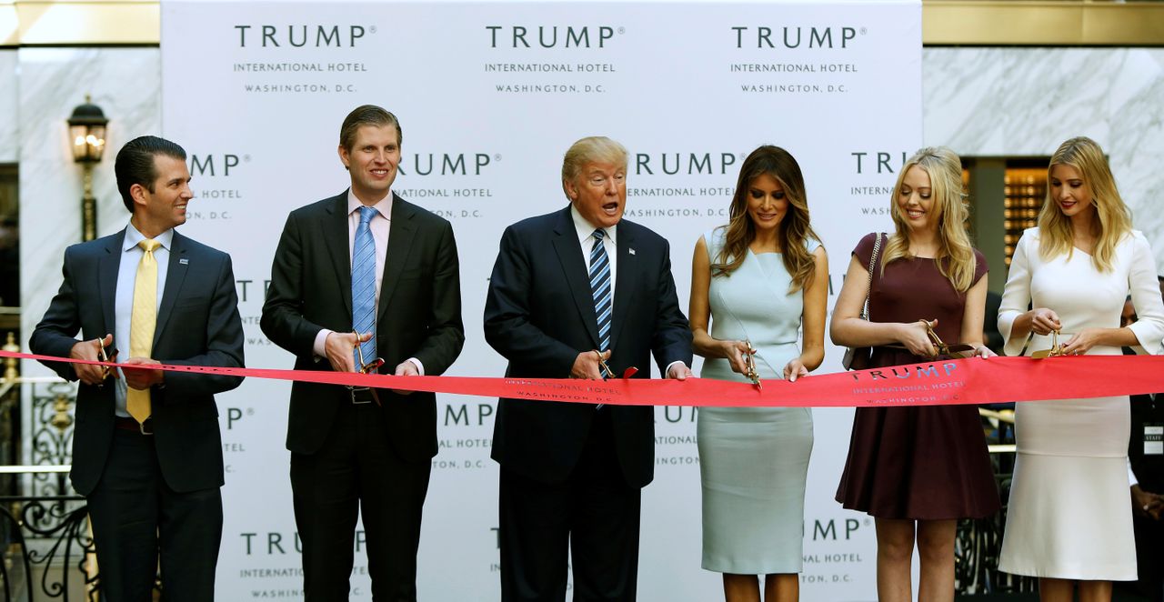 The Trump family marks the opening of the Trump International Hotel in Washington, D.C., in October 2016.