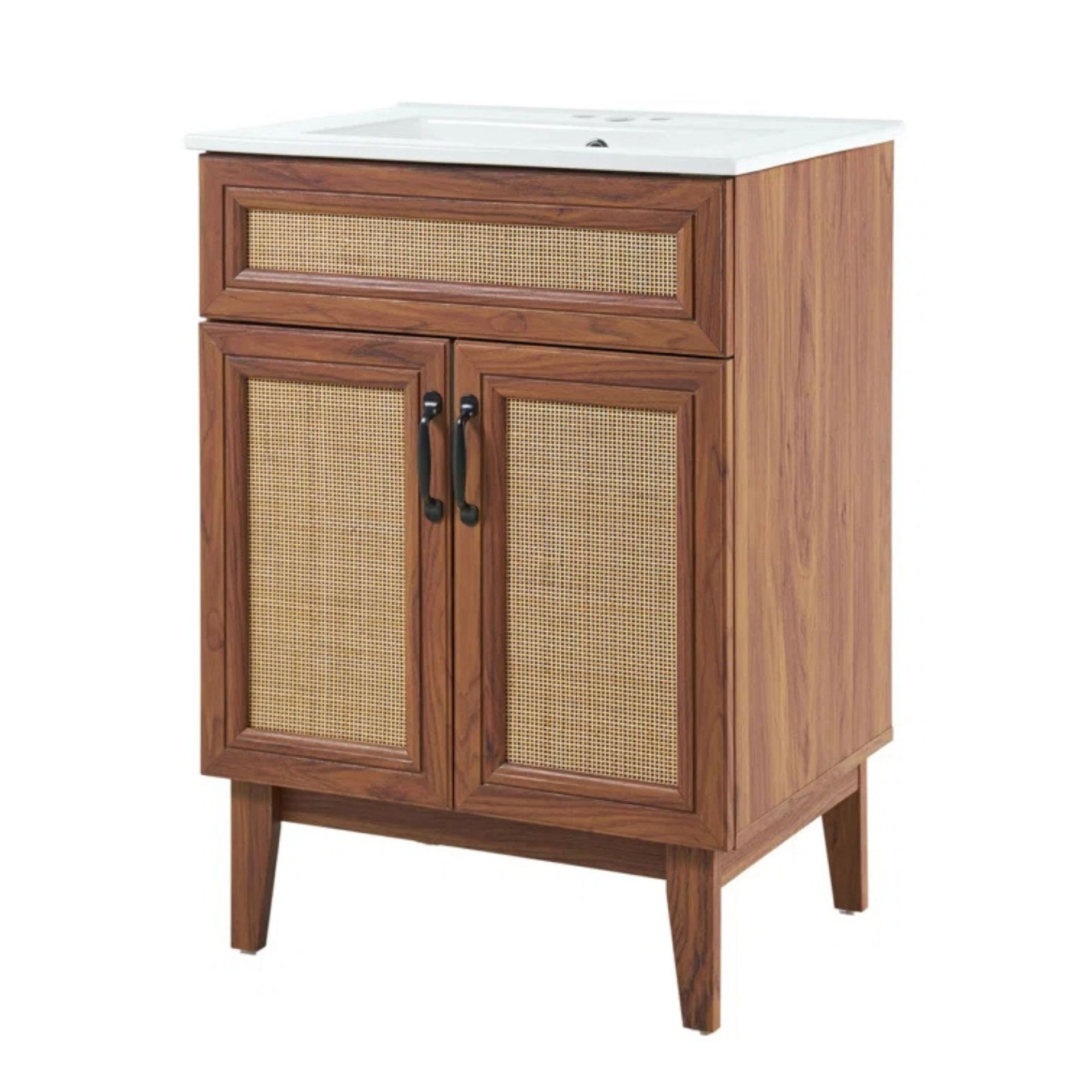Javer Single Bathroom Vanity with Ceramic Top