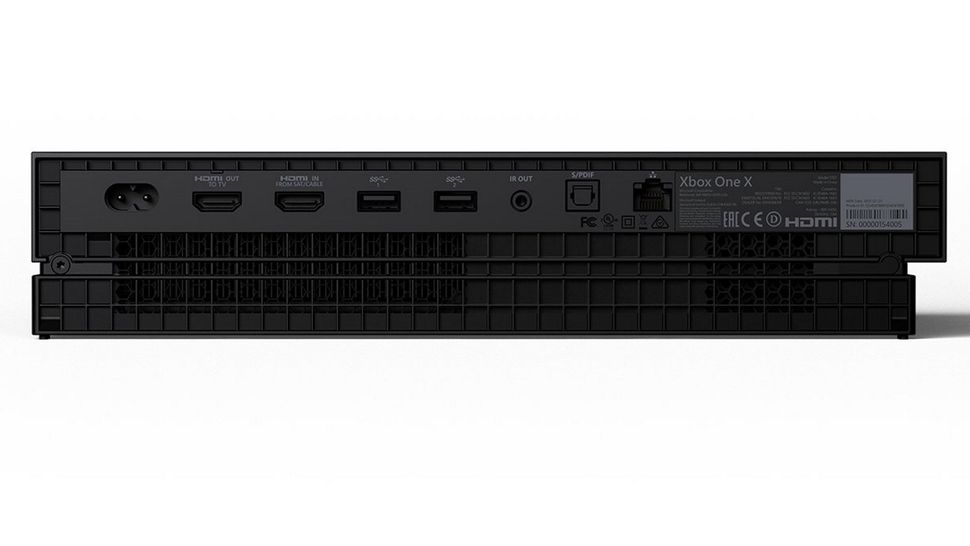 Here's what the Xbox One X back side looks like behold Microsoft's