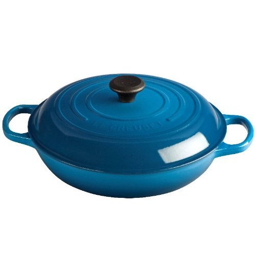 Le Creuset Enameled Cast Iron Signature Braiser, 5 Qt, Marseille