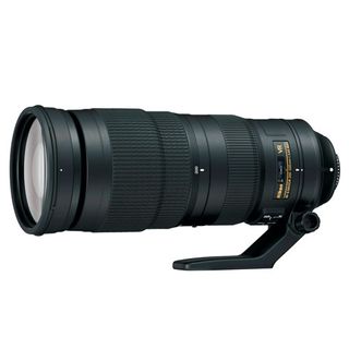 Nikon AF-S 200-500mm lens on a white background