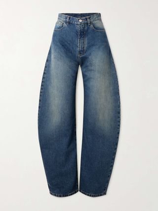 High-Rise Barrel-Leg Jeans