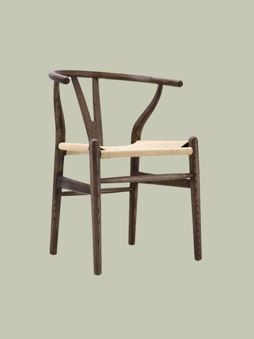 Hansel Wooden Natural Weave Dining Chair