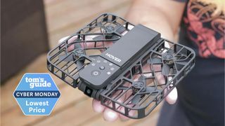 HOVERAir X1 Self-Flying Drone with Cyber Monday badge.