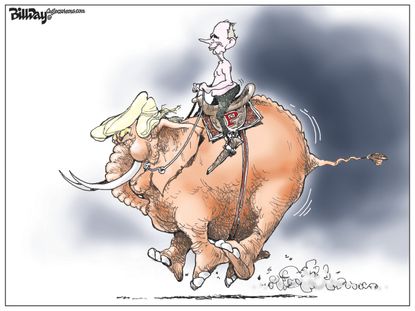 Political cartoon U.S. Donald Trump Putin GOP
