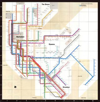 Massimo Vignelli designed the New York City subway map for the Metropolitan Transit Authority in 1972