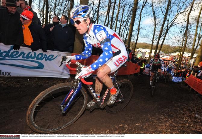 Jonathan Page en route to an 18th place finish at the world championships in Hoogerheide