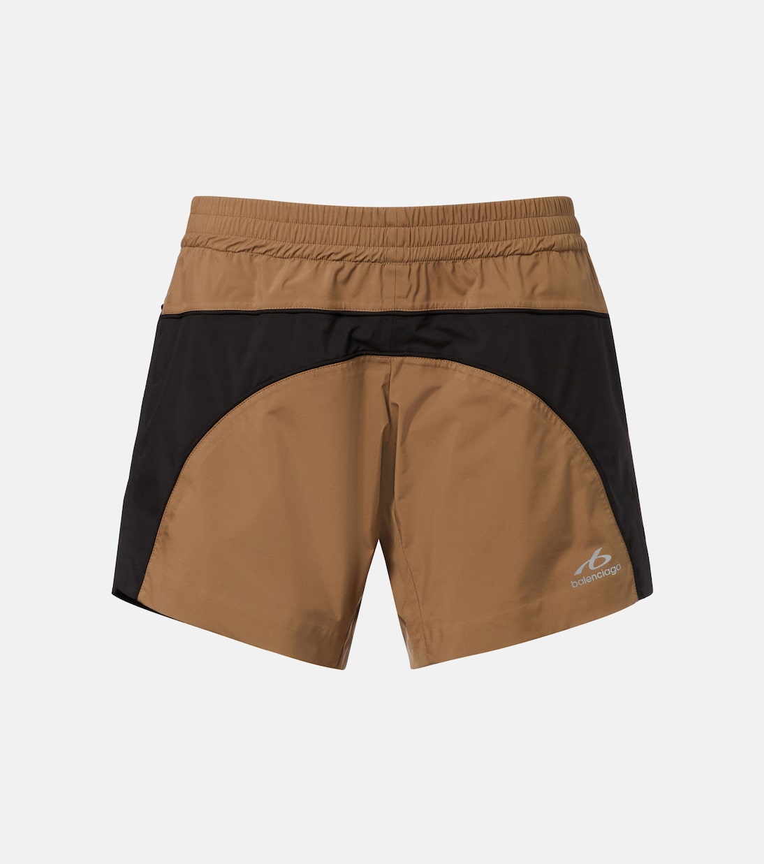 Colorblocked Taffeta Shorts in Brown - Balenciaga