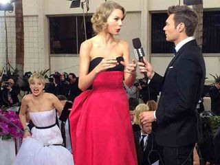 Jennifer Lawrence and Taylor Swift on the red carpet