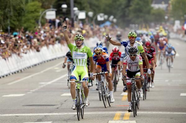 Elia Viviani (Liquigas-Cannondale) wins stage 5 in Breckenridge, the Italian's second straight victory.
