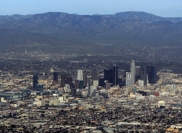 Los Angeles skyline.