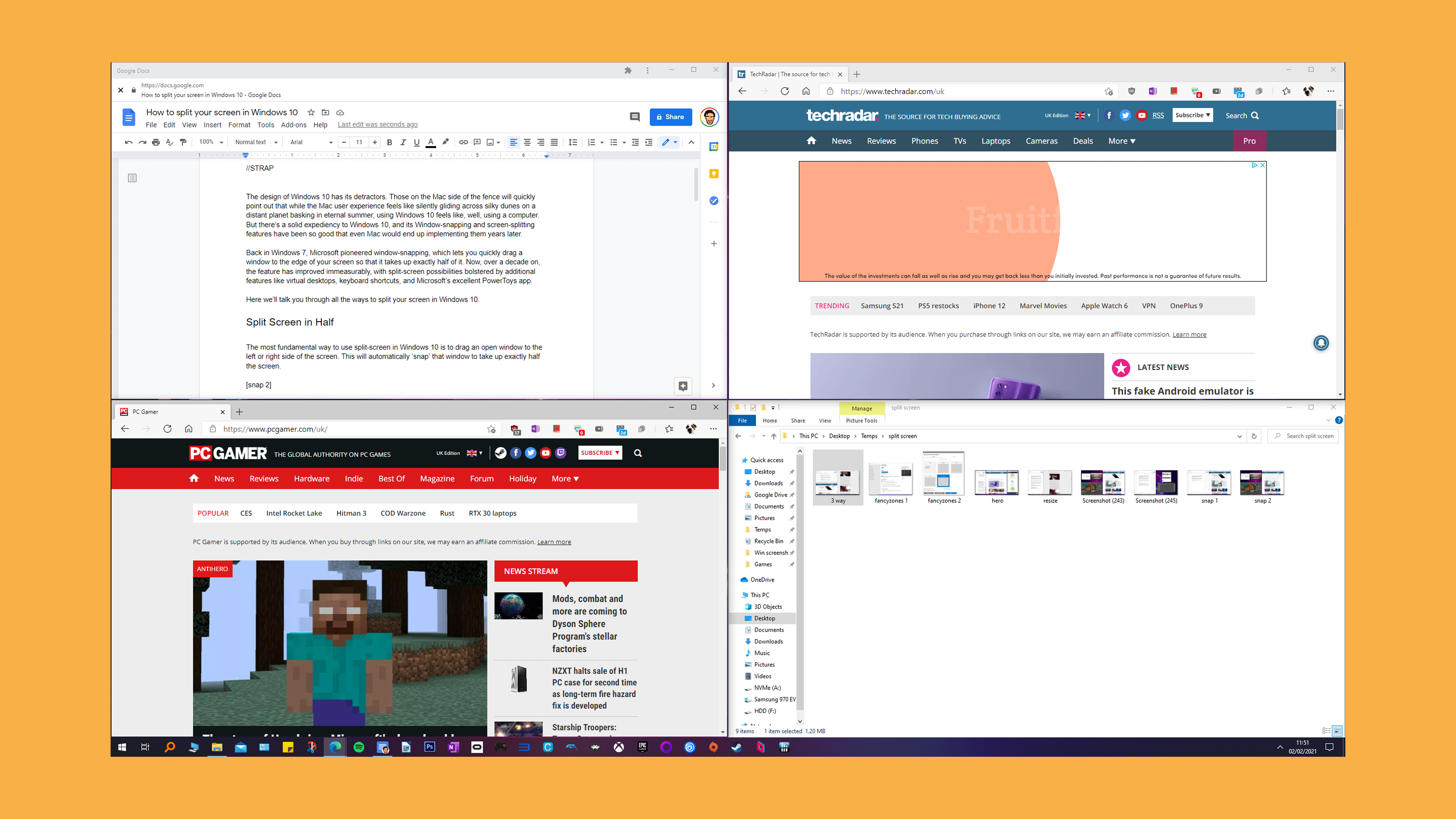 How to split your screen in Windows 10