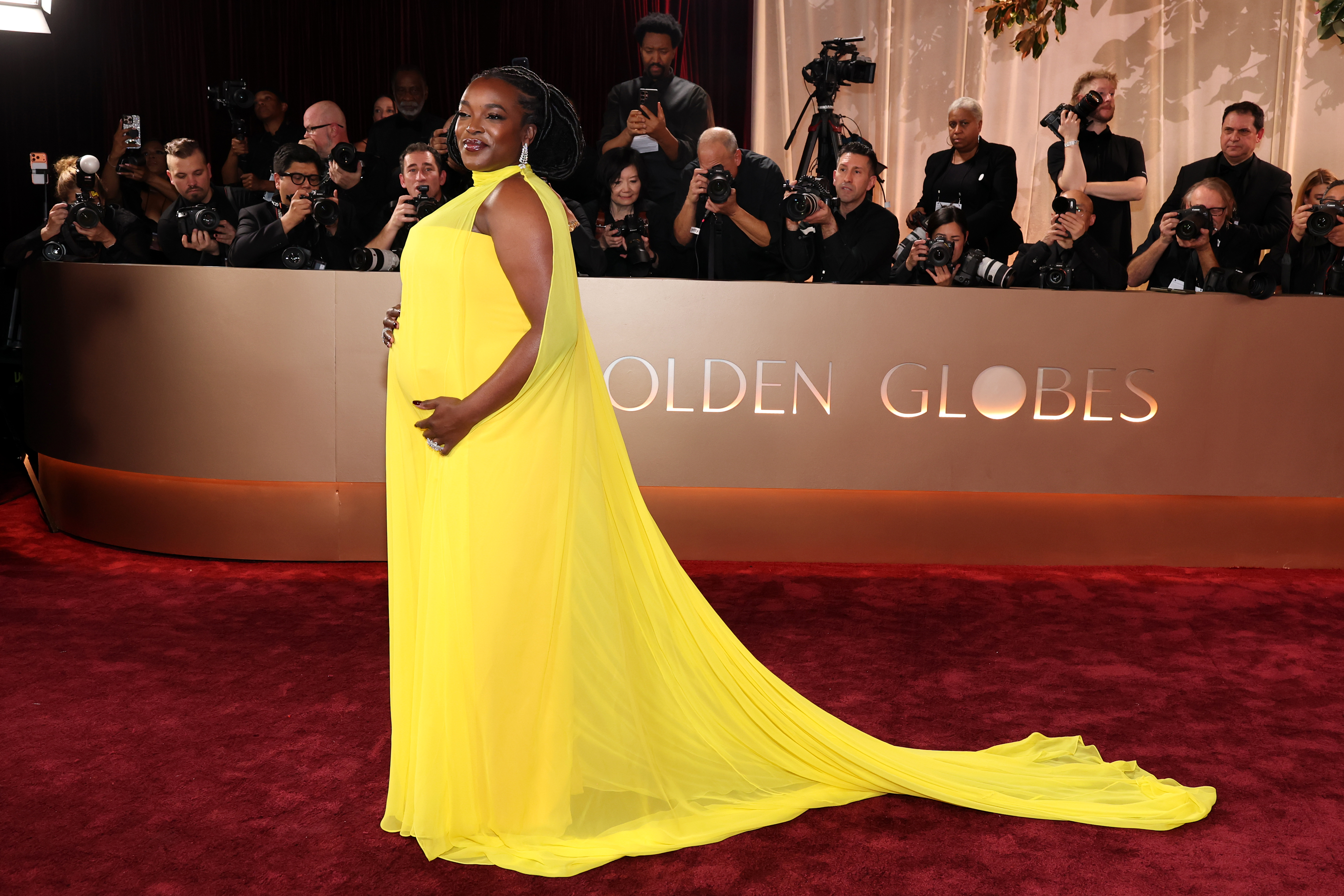 Wunmi Mosaku arrives at the 2026 Golden Globes