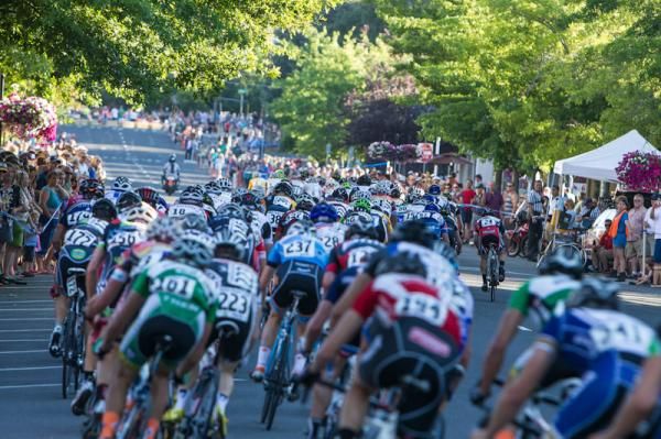Wall to wall racing in downtown Bend.