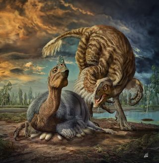 giant oviraptorosaurs nesting