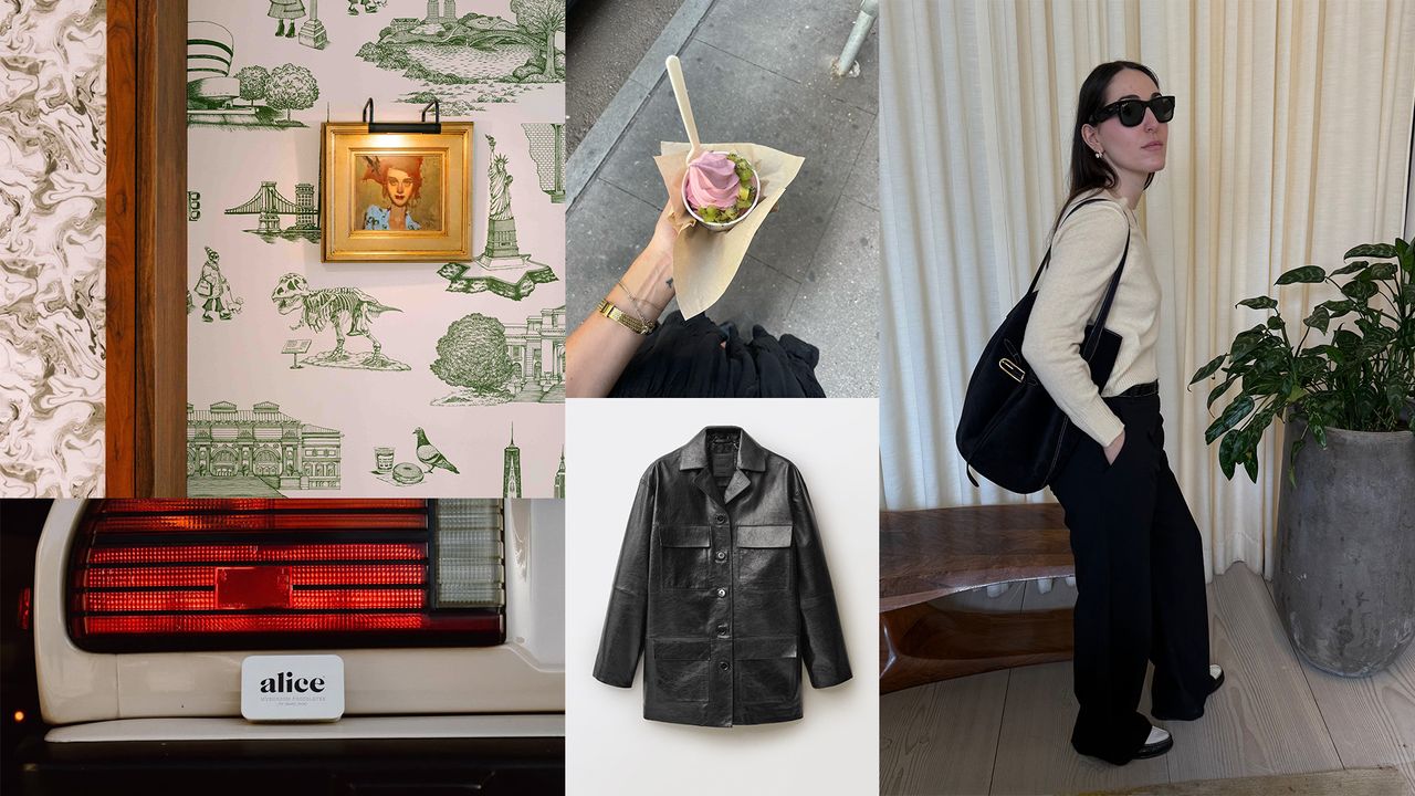 a collage of fashion, beauty, wellness, and home shopping items recommended by senior fashion editor Anna LaPlaca