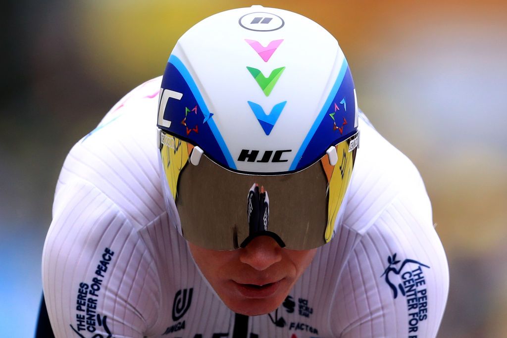 LAVAL ESPACE MAYENNE FRANCE JUNE 30 Chris Froome of The United Kingdom and Team Israel StartUp Nation at arrival during the 108th Tour de France 2021 Stage 5 a 272km Individual Time Trial stage from Chang to Laval Espace Mayenne 90m ITT LeTour TDF2021 on June 30 2021 in Laval Espace Mayenne France Photo by Christophe PetitTesson PoolGetty Images