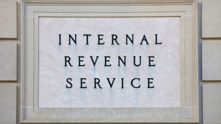 picture of the IRS Internal Revenue Service sign