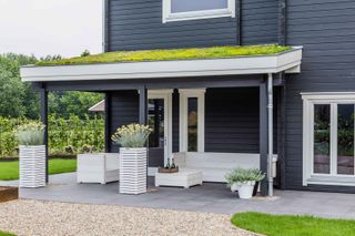 green roof idea over porch