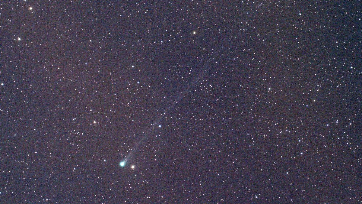 Amateur astronomer and Comet SWAN discoverer Michael Mattiazzo of Castlemaine, Australia, captured this image of the comet on May 4, 2020.