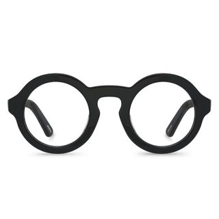 Thick round framed eyeglasses