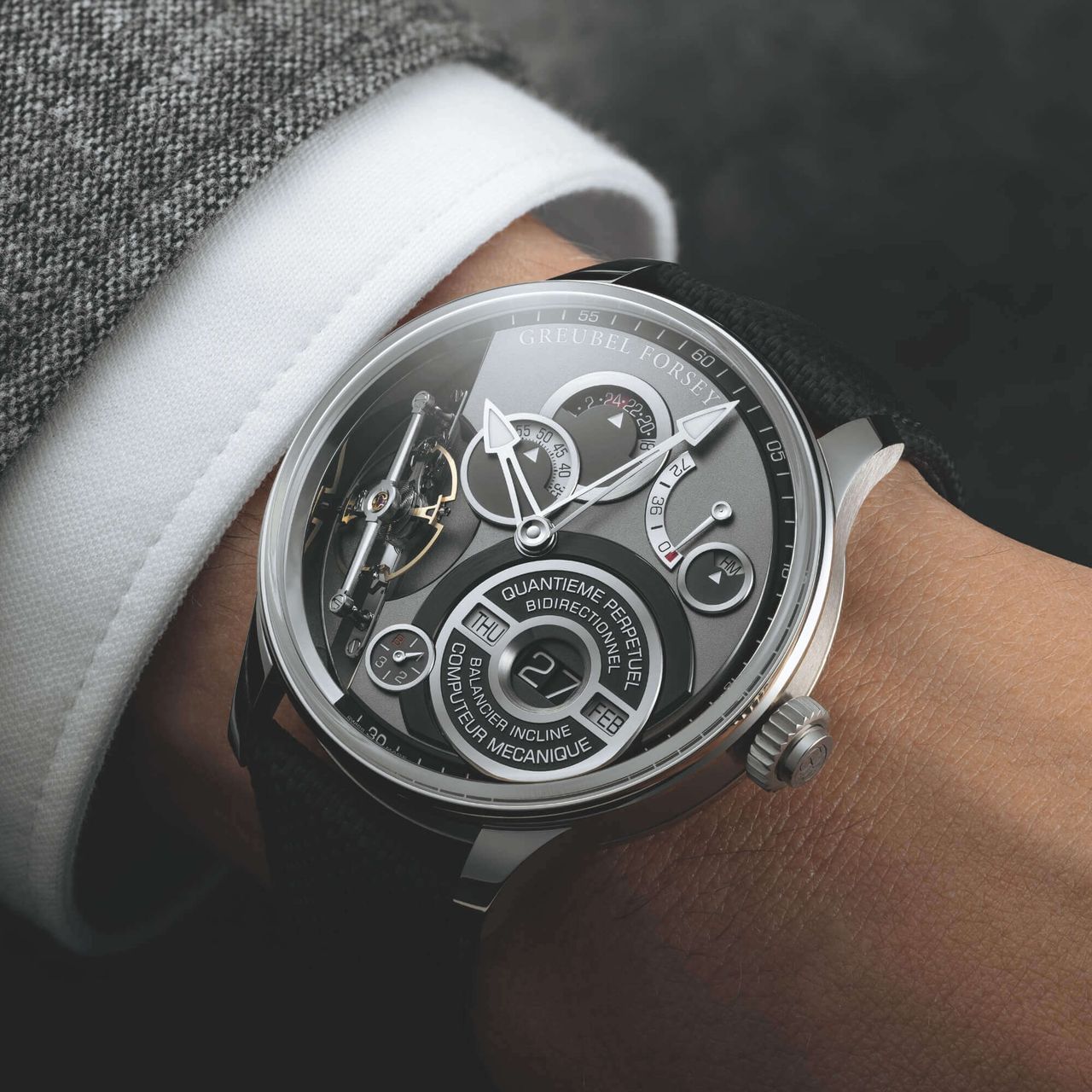 Greubel Forsey QP Balancier watch from different angles
