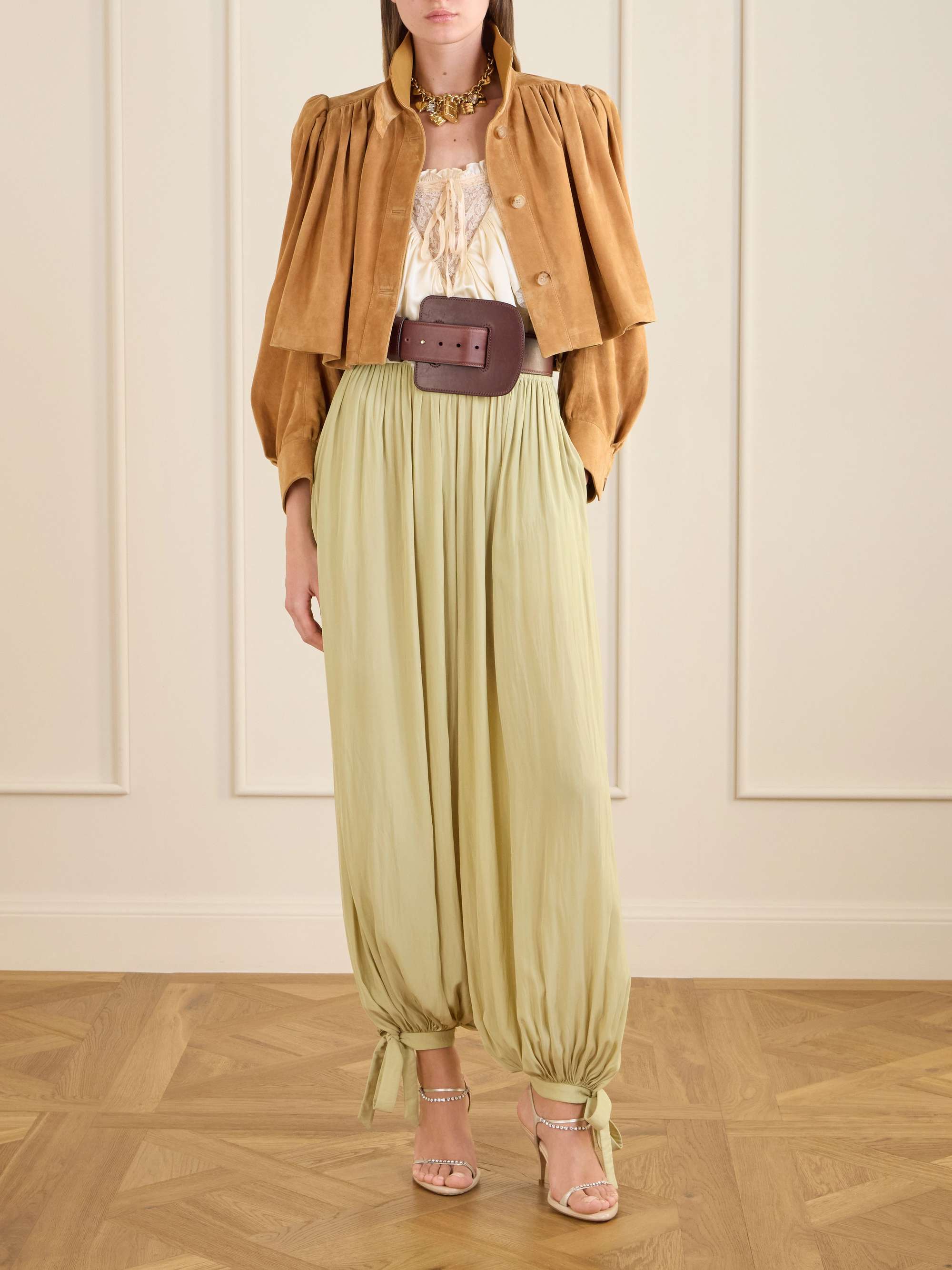 Satin Tapered Pants