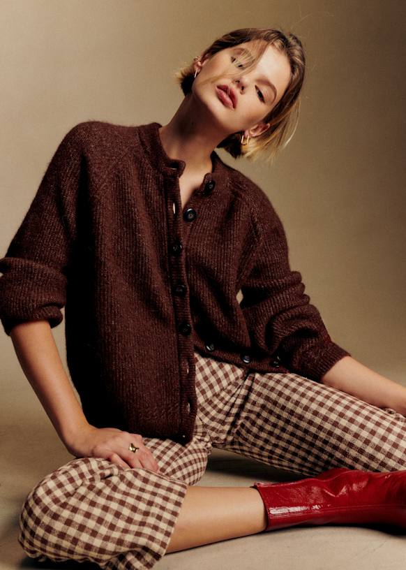 Othello Cardigan - Mocha - Baby Alpaca - S&amp;eacute;zane