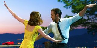 Emma Stone and Ryan Gosling dancing in La La Land