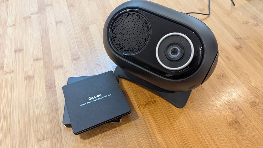 Govee Galaxy Light Projector 2 Pro on a table during review