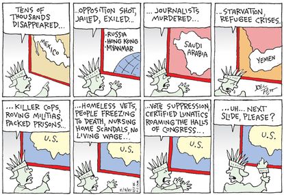 Editorial Cartoon U.S. america world problems