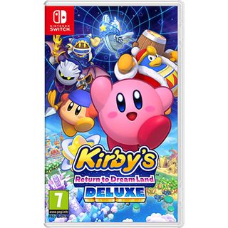 Upcoming Switch games; a pack image of Kirby's return to dreamland