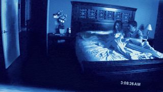 A still from the found footage movie Paranormal Activity